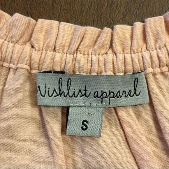 Wishlist Apparel Pink Puff Sleeve Crop Top Blouse Size Small S - Picture 3 of 5